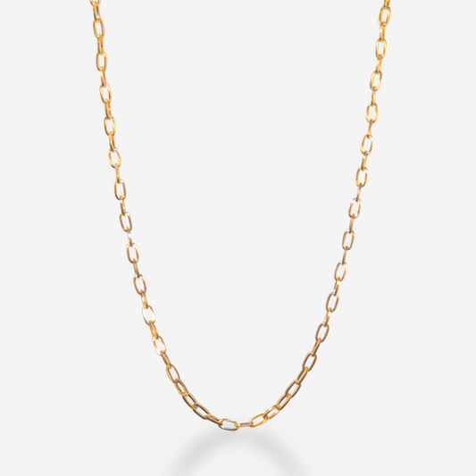 Luxera Paperclip Necklace in Yellow Gold Plating