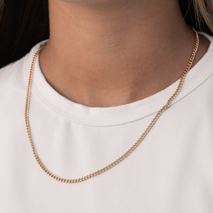 Cuban Link Necklace in Yellow Gold Plating