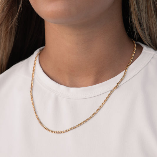 Cuban Link Necklace in Yellow Gold Plating