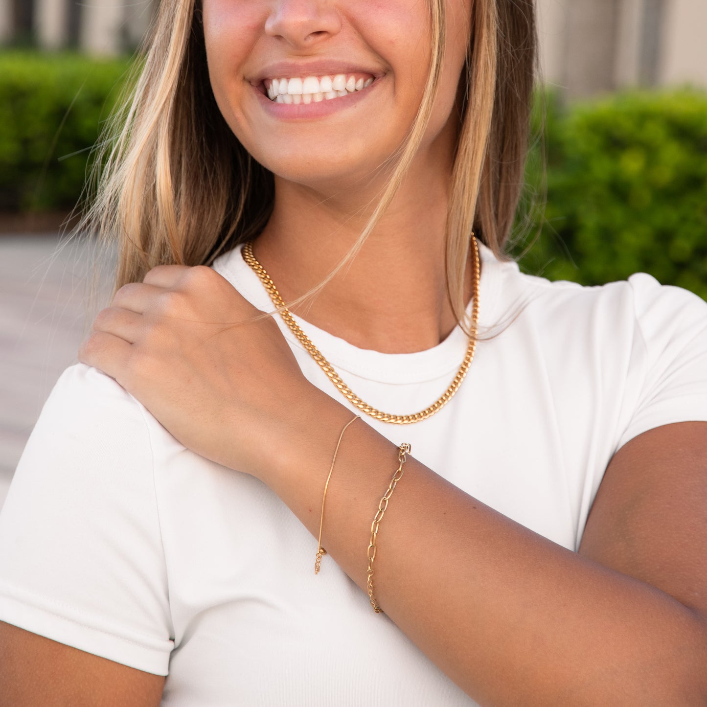 Paperclip Bracelet in Yellow Gold Plating