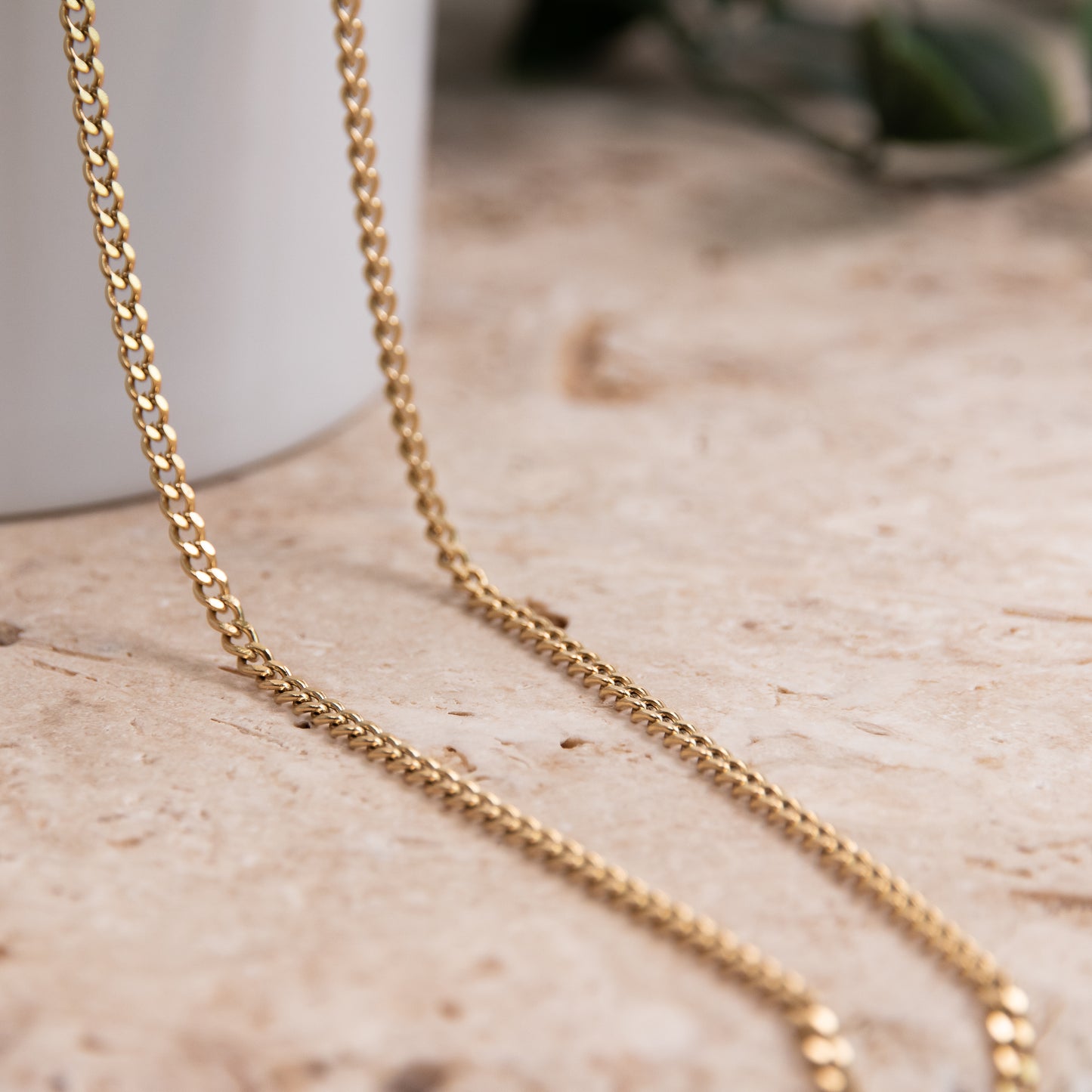 Cuban Link Necklace in Yellow Gold Plating