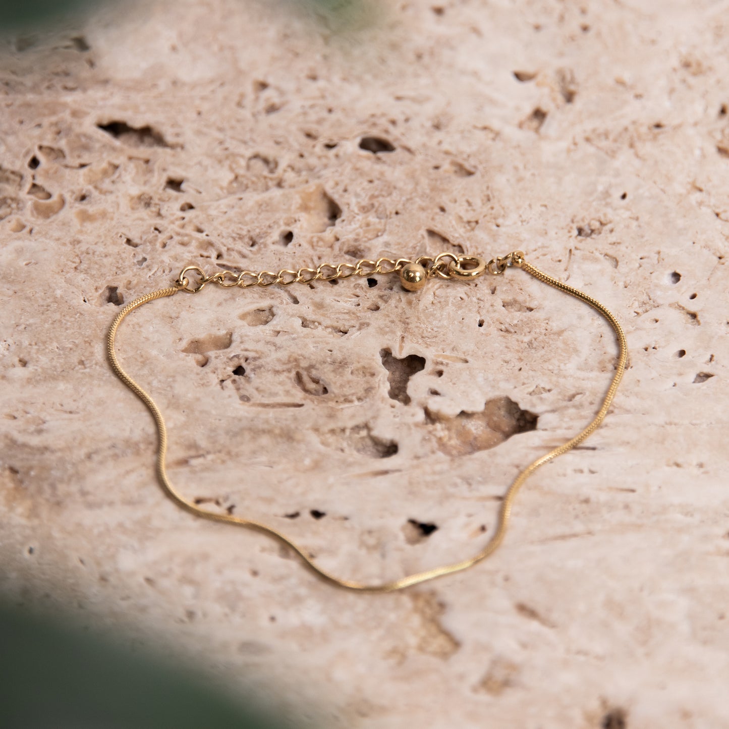 Delicate Trace Bracelet in Yellow Gold Plating