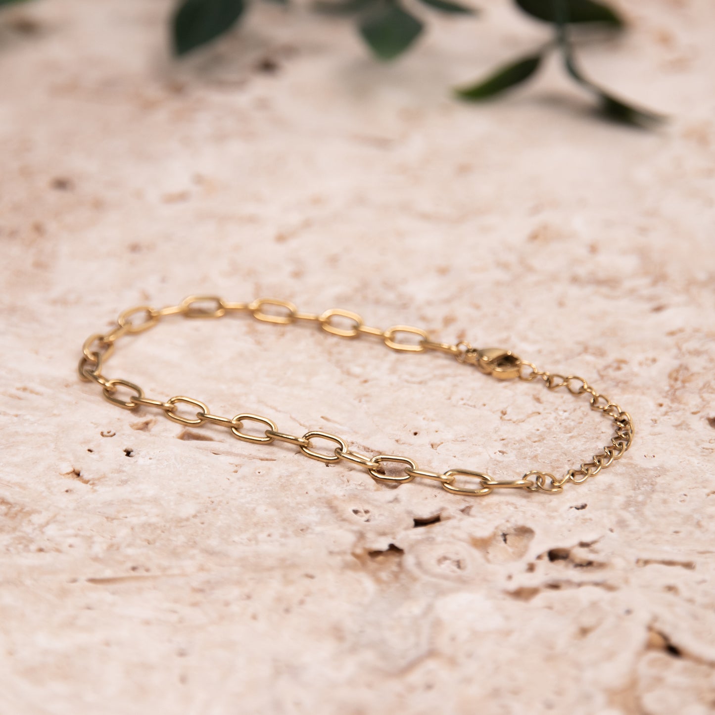 Paperclip Bracelet in Yellow Gold Plating