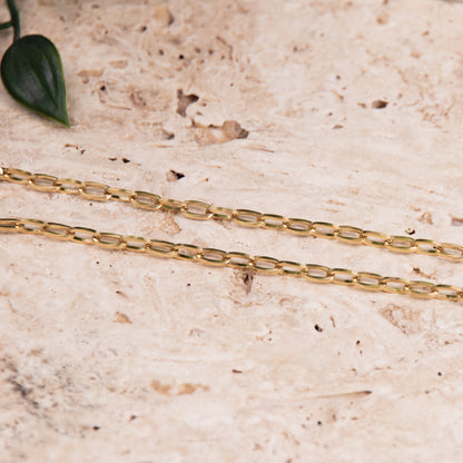 Paperclip Necklace in Yellow Gold Plating