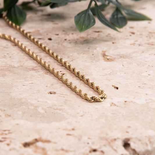 Rope Necklace in Yellow Gold Plating